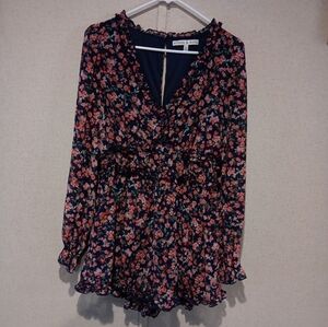 Allison & Kelly flowered pirnt dress, long sleeves Size L
